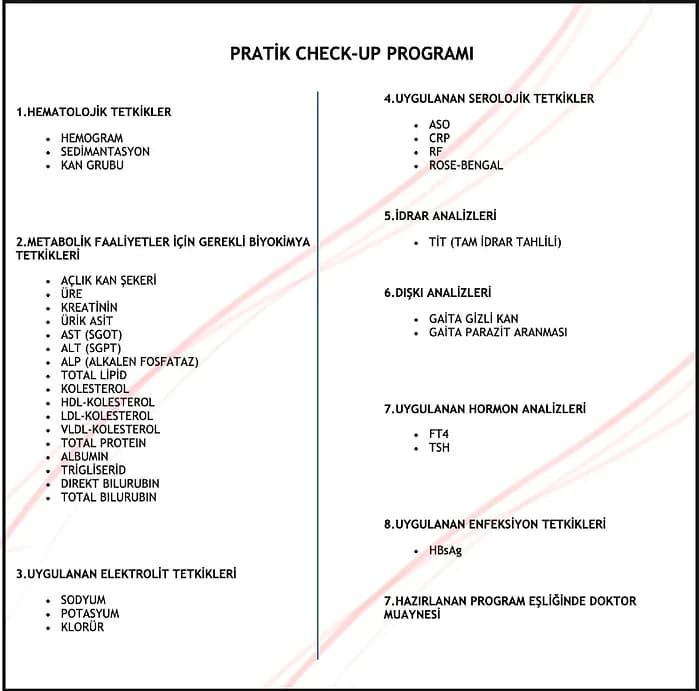 Pratik Check-up Programı