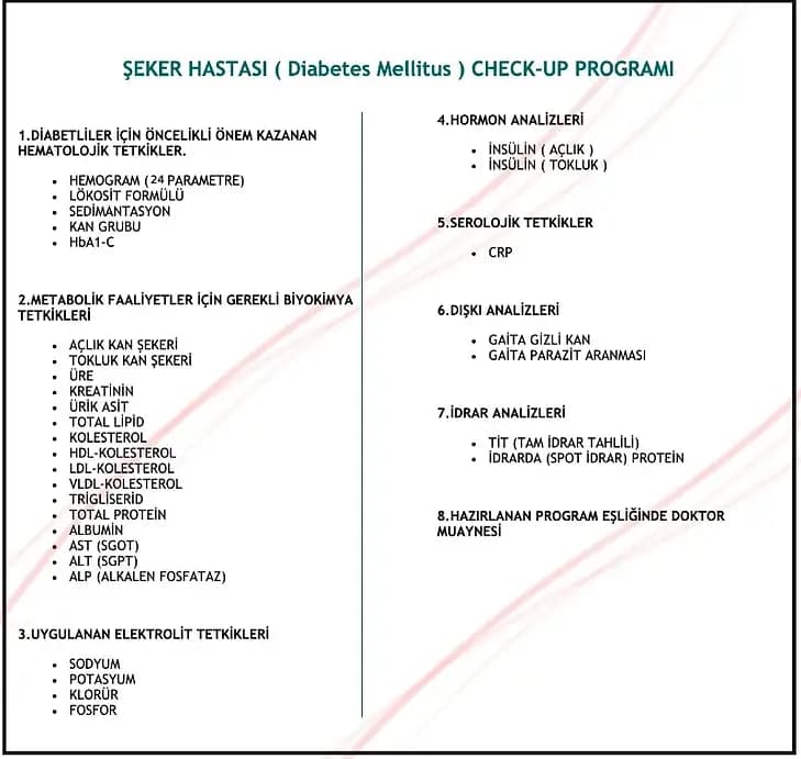 Şeker Hastası Check-up Programı