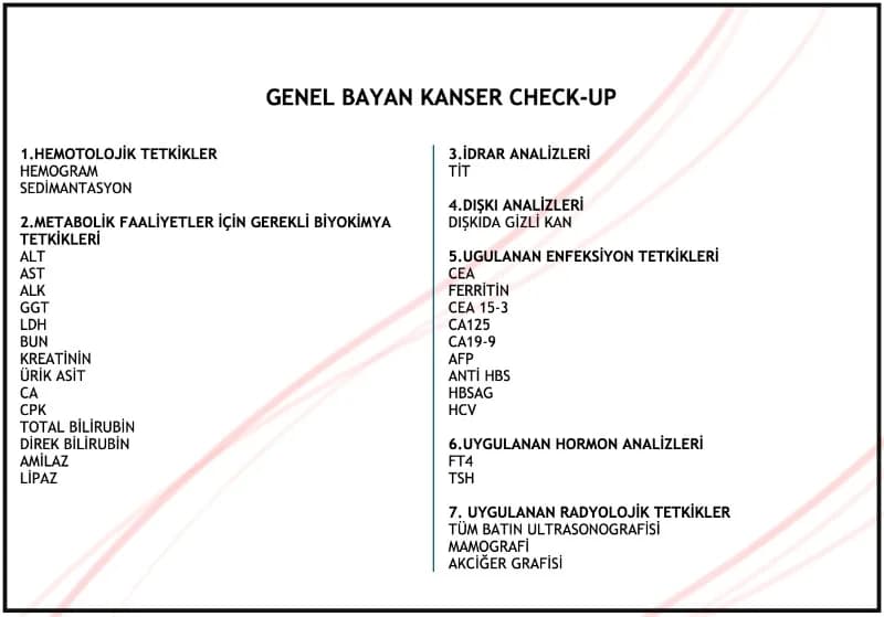 Genel Kadın Kaner Check-up Programı